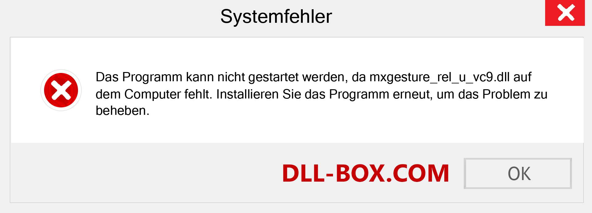 mxgesture_rel_u_vc9.dll-Datei fehlt?. Download für Windows 7, 8, 10 - Fix mxgesture_rel_u_vc9 dll Missing Error unter Windows, Fotos, Bildern